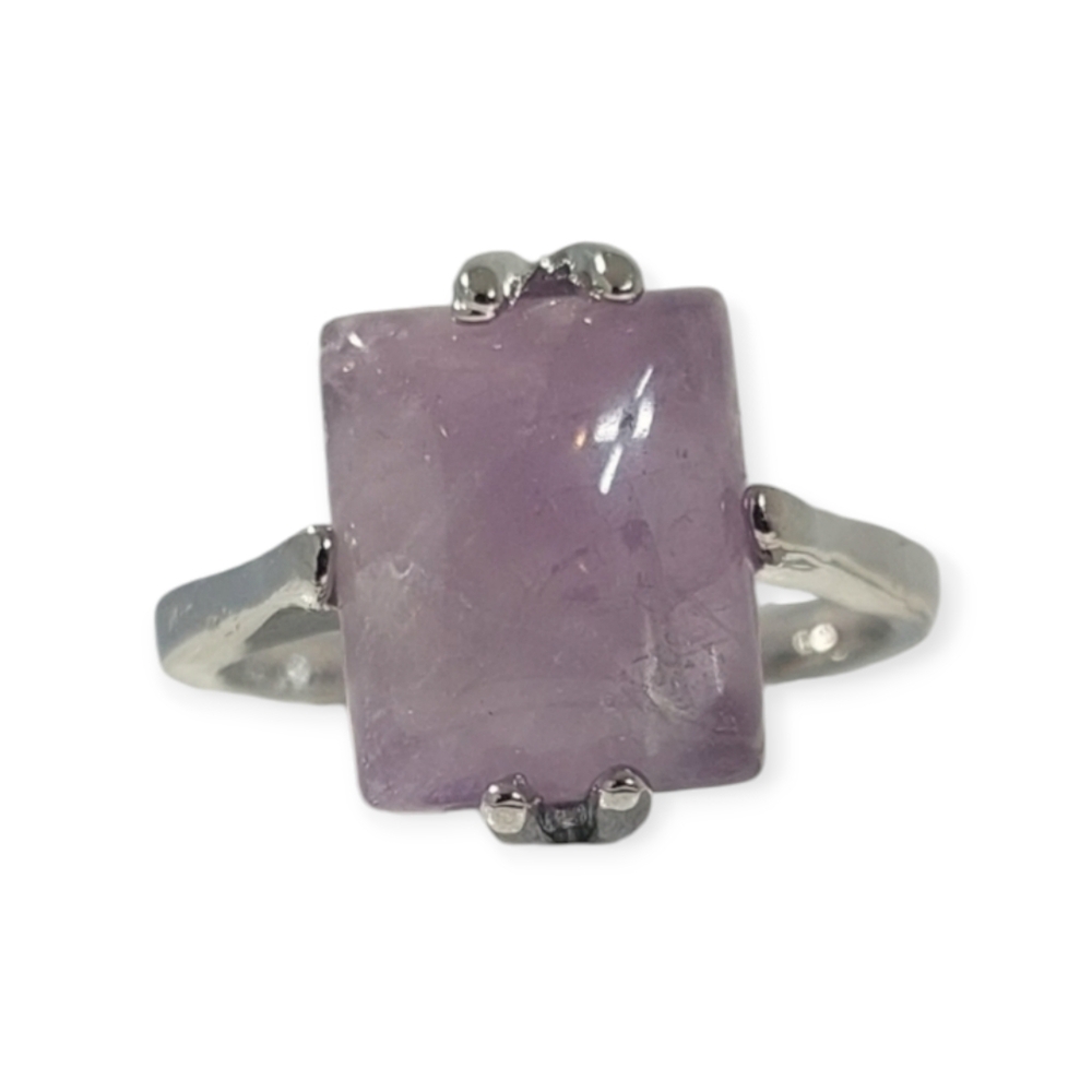 2 For $20 Sale Fashion Jewelry Ring Size 8.5 Crystal Purple Gemstone Silver